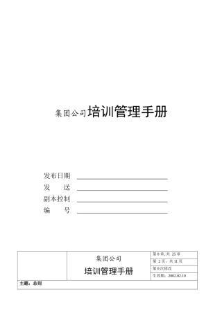 海尔集团公司培训管理手册