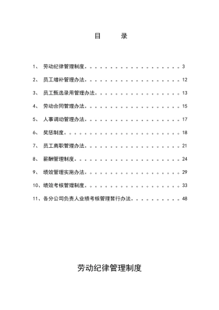 集团公司人力资源管理制度汇编