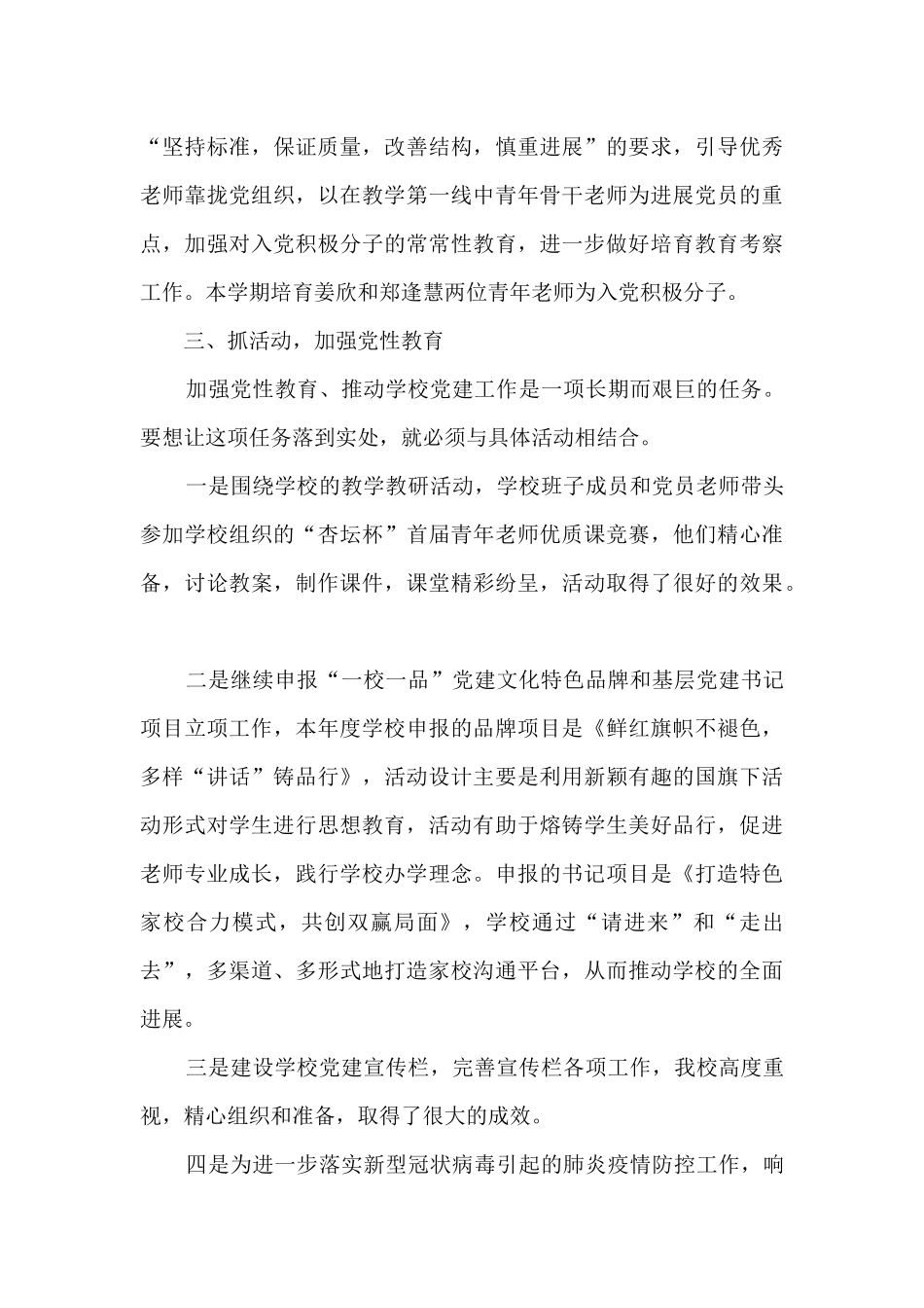 2025年初中党支部工作总结_第3页