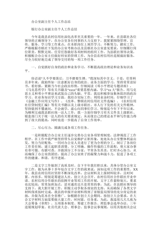 2025年办公室副主任个人工作总结