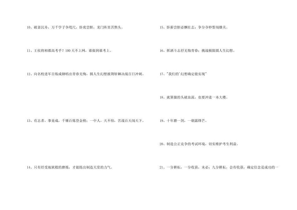 2025年加油的高考口号大合集41句_第2页