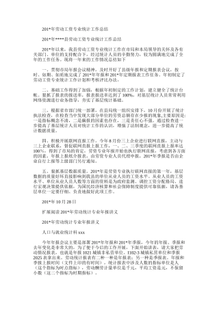 2025年劳动工资专业统计工作总结