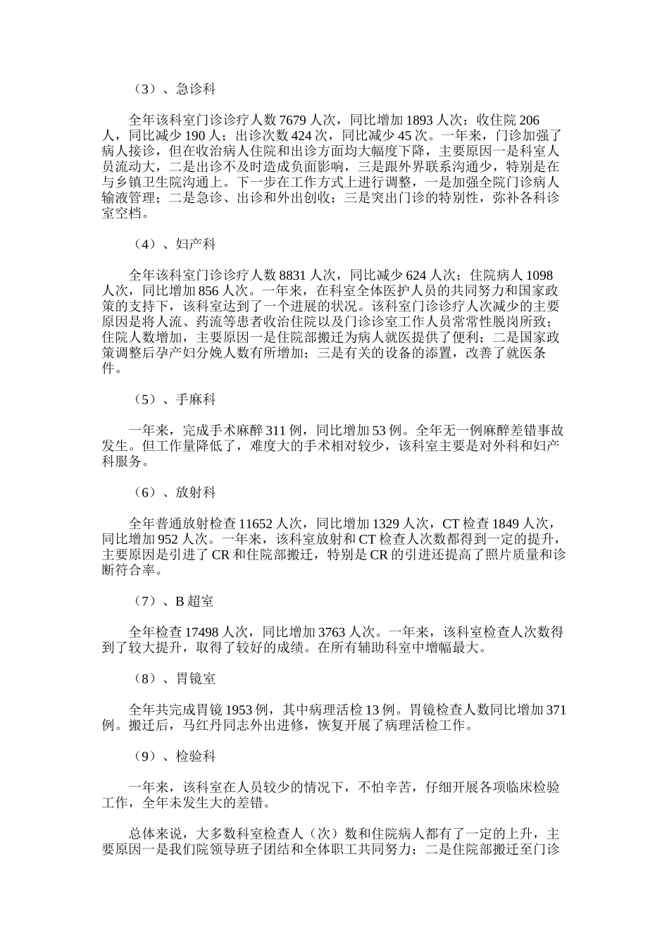 2025年医院工作总结word版_第2页