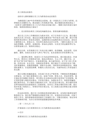 2025年员工排查总结报告