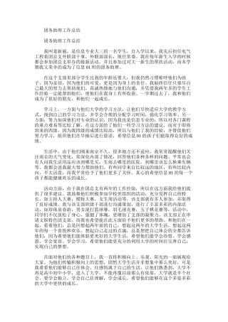 2025年团务助理工作总结