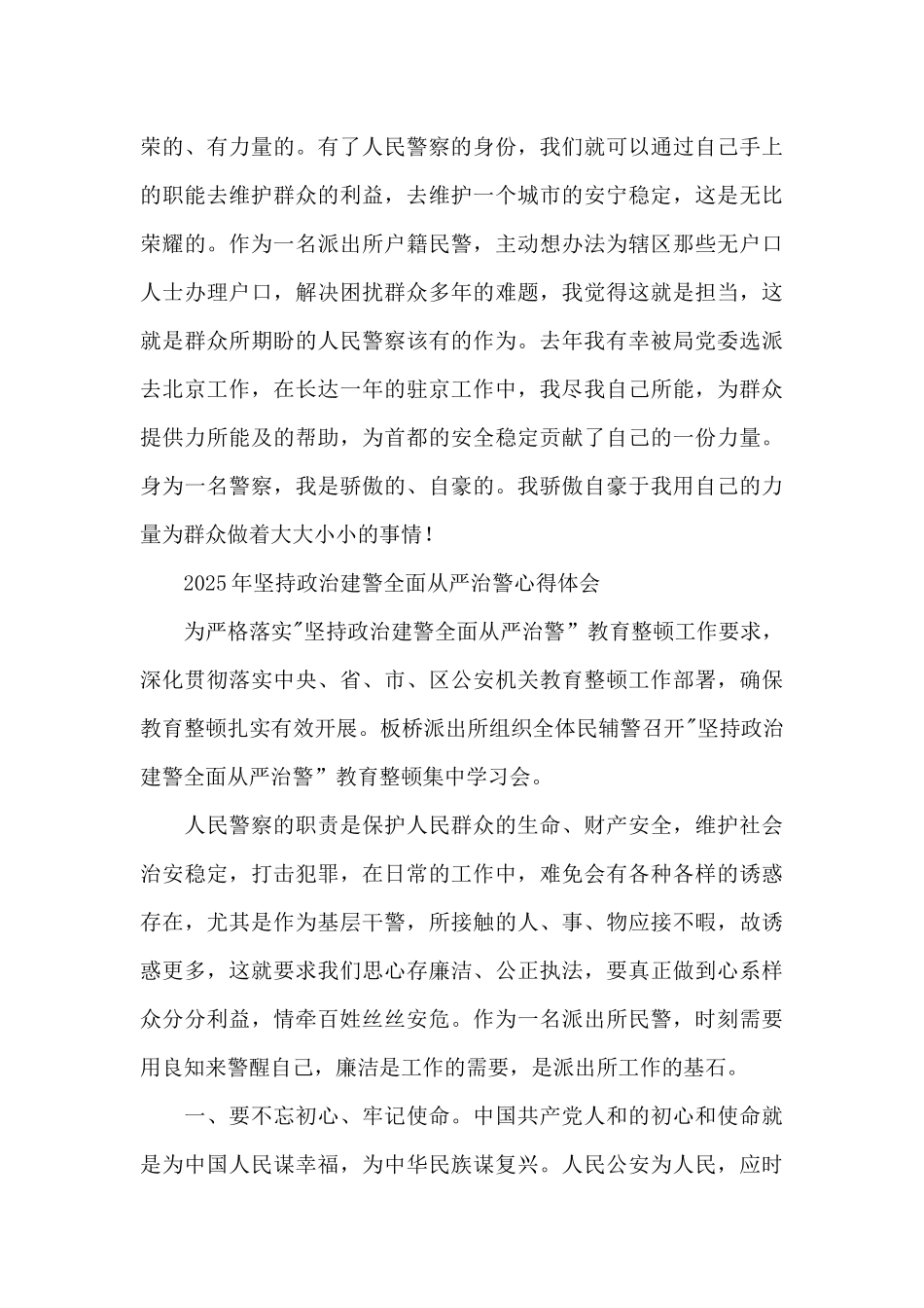 2025年坚持政治建警全面从严治警心得体会_第3页