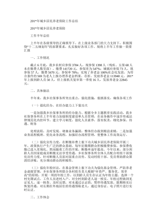 2025年城乡居民养老保险工作总结范文
