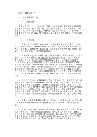 2025年城管科总结材料