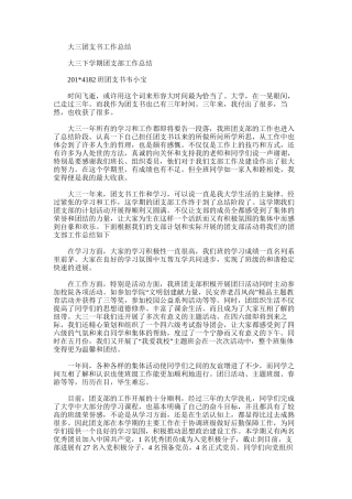 2025年大三团支书工作总结