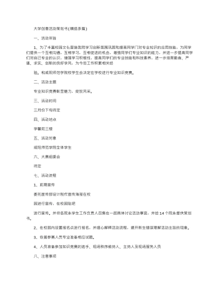 2025年大学创意活动策划书
