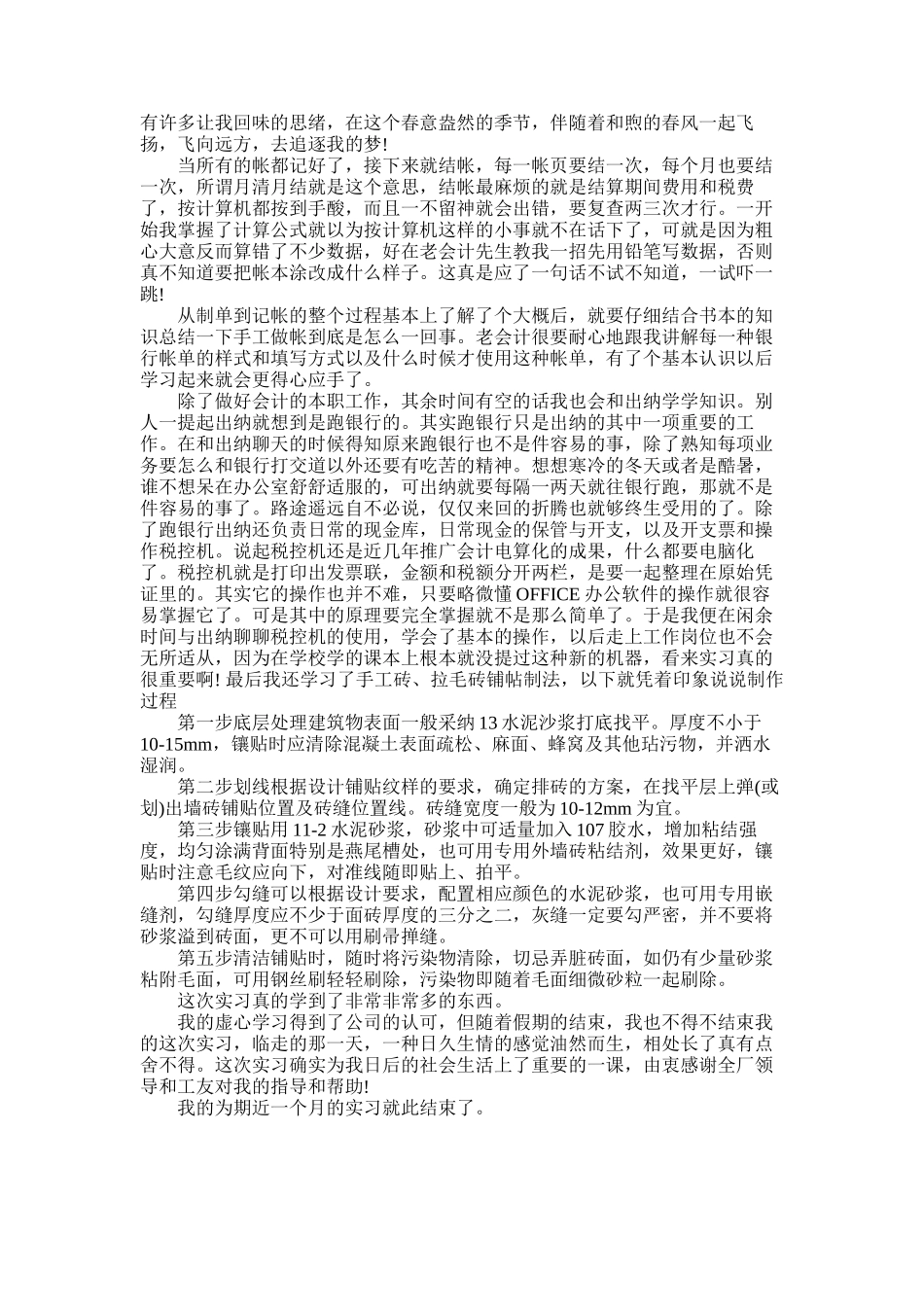 2025年大学生毕业实习总结：记账会计实习_第2页