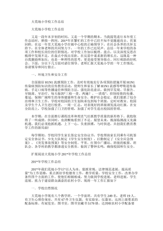 2025年大荒地小学校工作总结