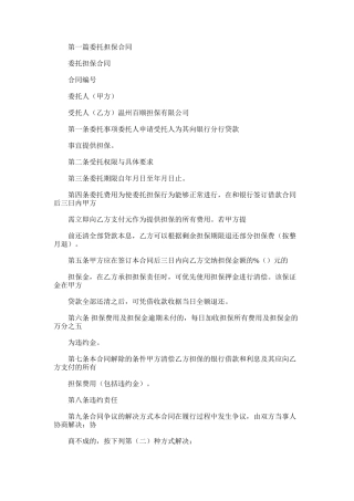 2025年委托担保合同