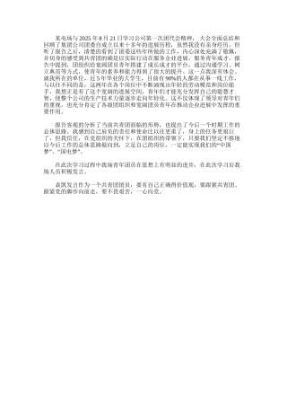 2025年学习传达集团公司第一次团代会精神总结
