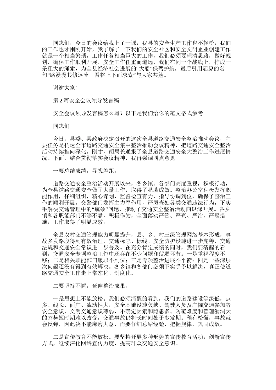 2025年安全会议领导发言稿_第3页