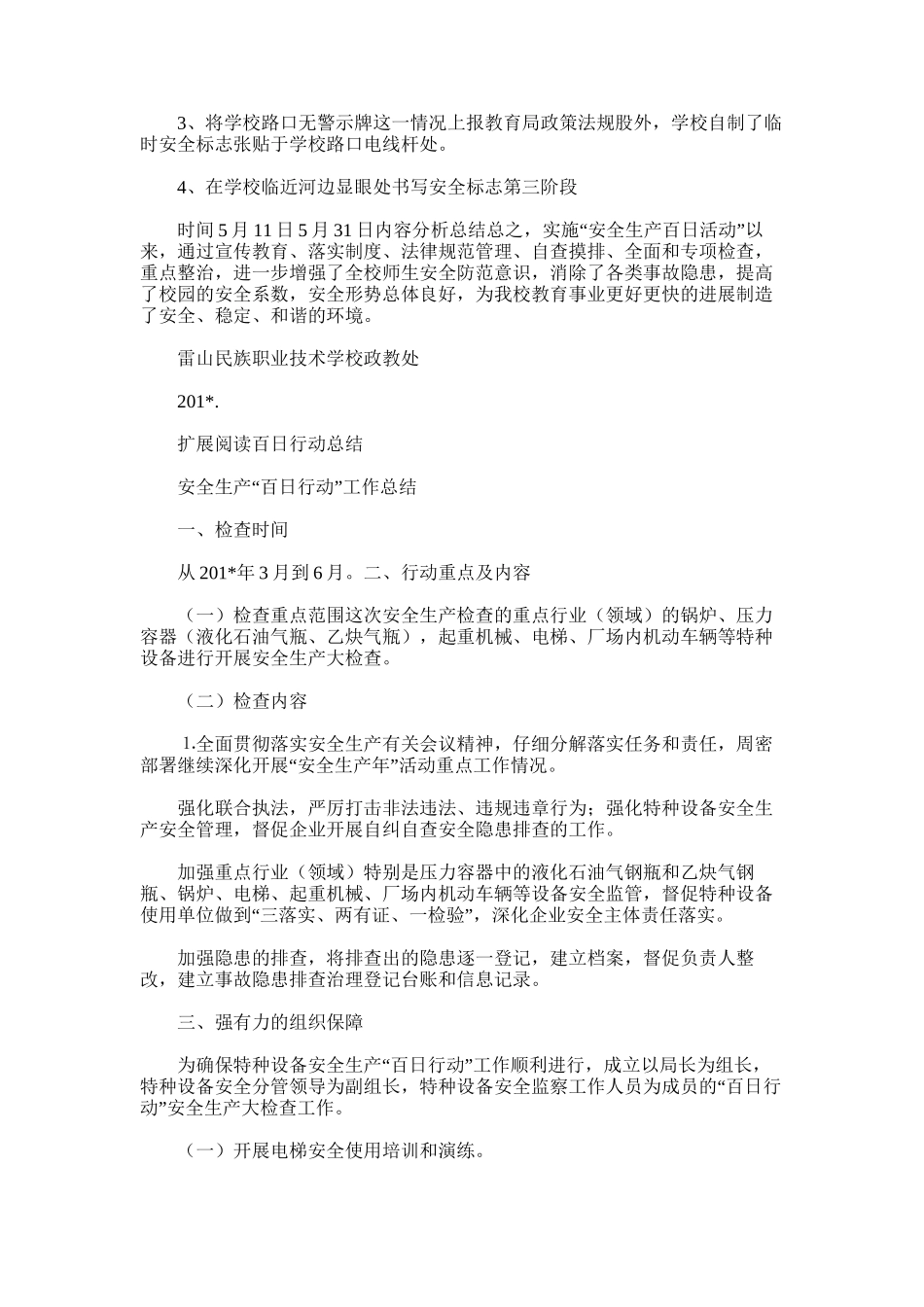 2025年安全生产“百日行动”工作总结_第3页