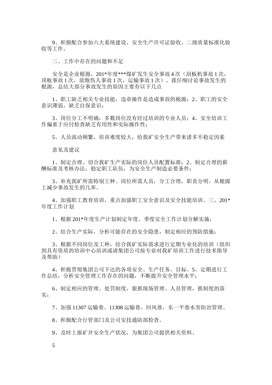 2025年安全矿长年度总结及计划_第2页