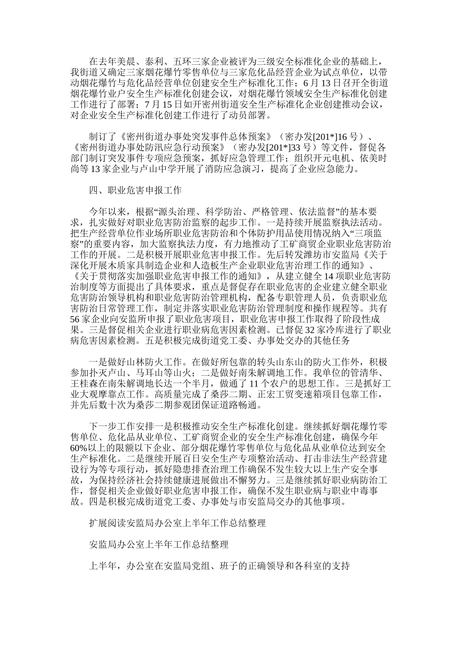 2025年安监所上半年工作总结_第2页