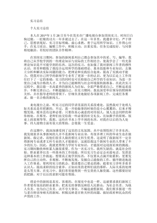 2025年实习总结word版3