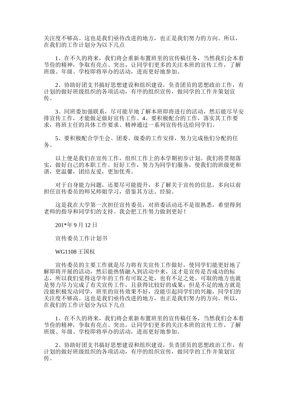 2025年宣传委员的工作总结与计划_第2页