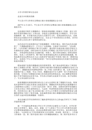 2025年小学习作教学研讨会总结