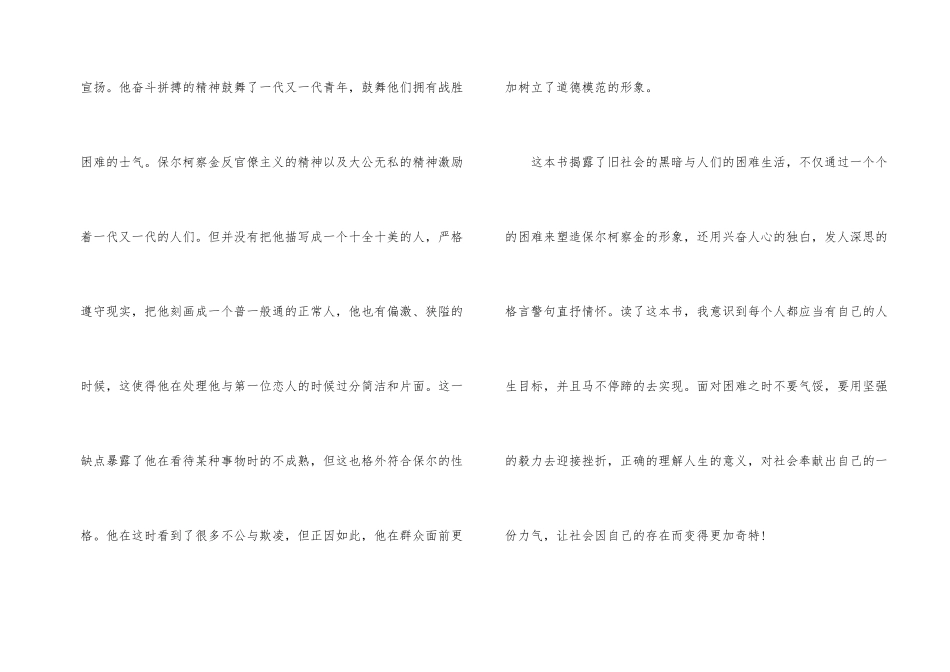 2025年小学五年级《钢铁是怎样炼成的》读后感_第2页