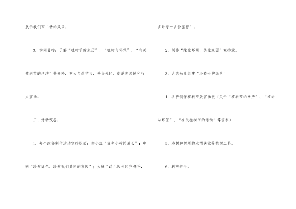 2025年幼儿园植树节爱树护树活动实施方案_第2页
