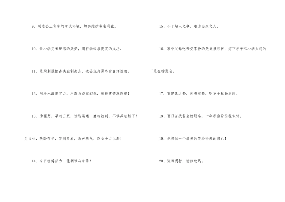 2025年有气势的高考口号31条_第2页