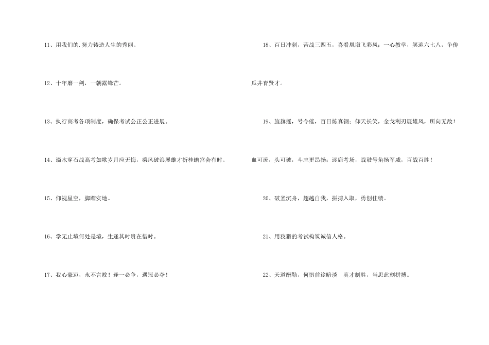 2025年激励士气的高考口号锦集38句_第2页