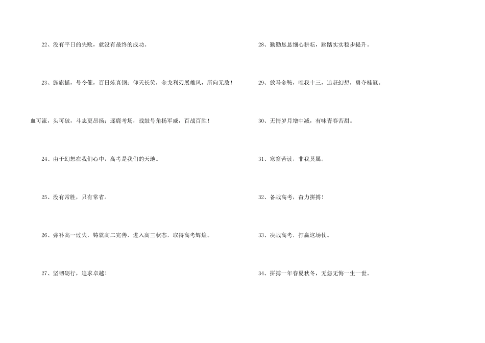 2025年激励士气的高考口号汇编36条_第3页