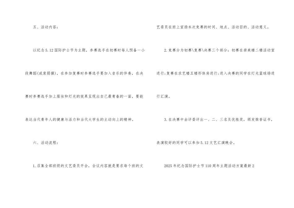 2025年纪念国际护士节110周年主题活动方案_第2页