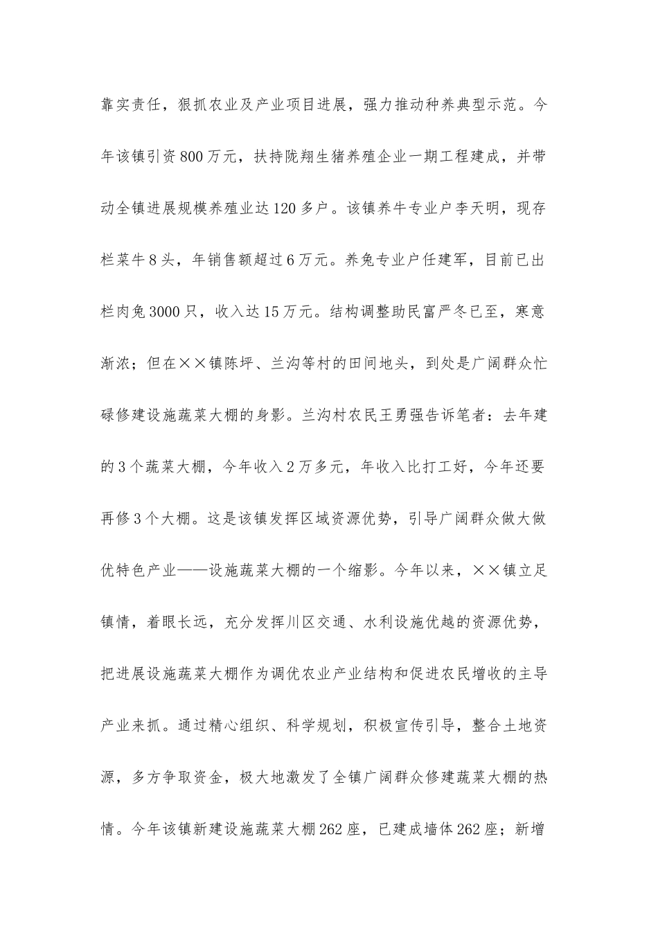 2025年镇加快经济社会科学发展工作总结_第2页