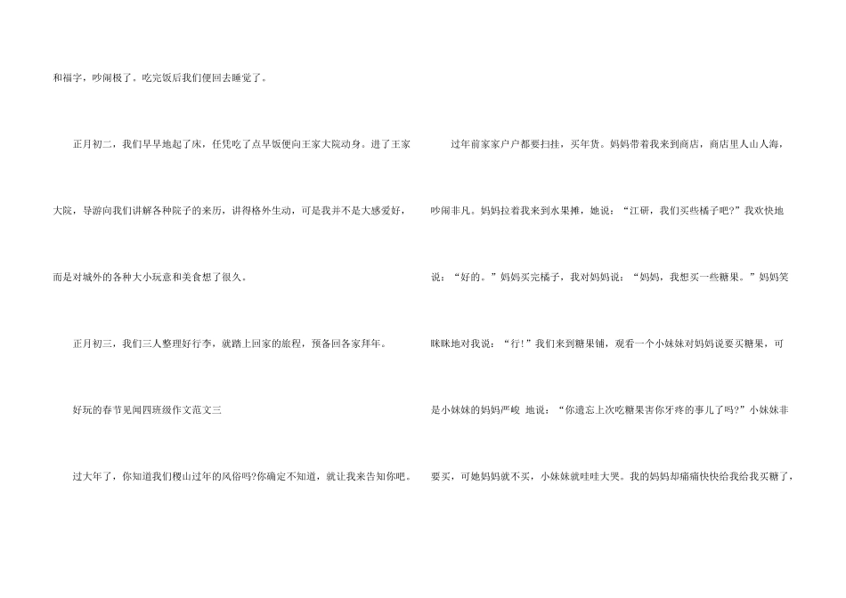2025有趣的春节见闻四年级10篇_第3页