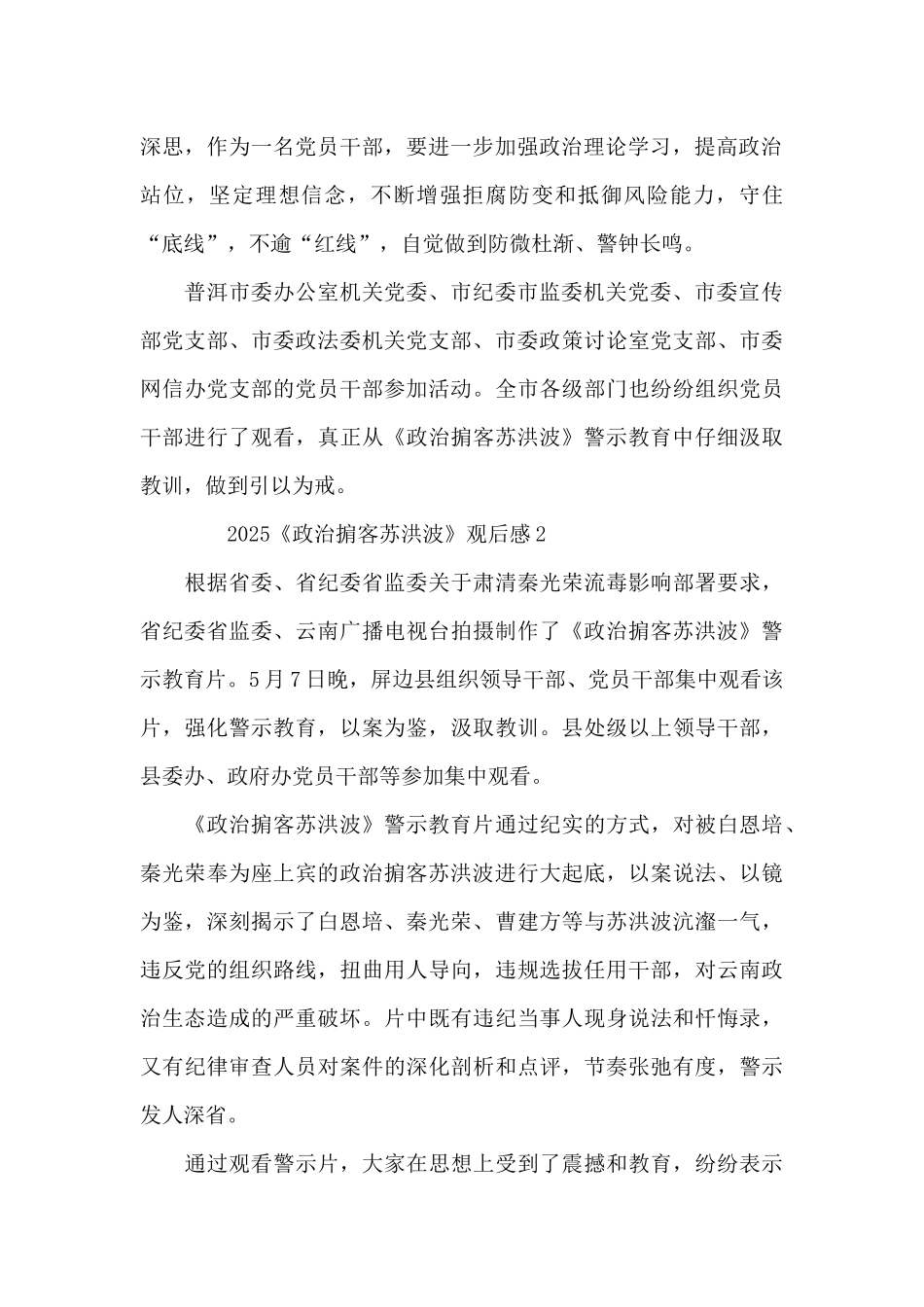 2025观看“政治掮客苏洪波”体会800字精选5篇_第2页
