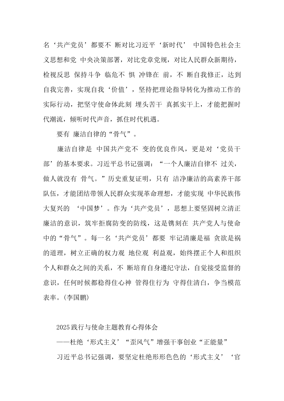 2025践行初心与使命主题教育心得体会_第3页