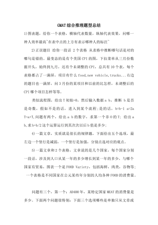 GMAT综合推理题型总结