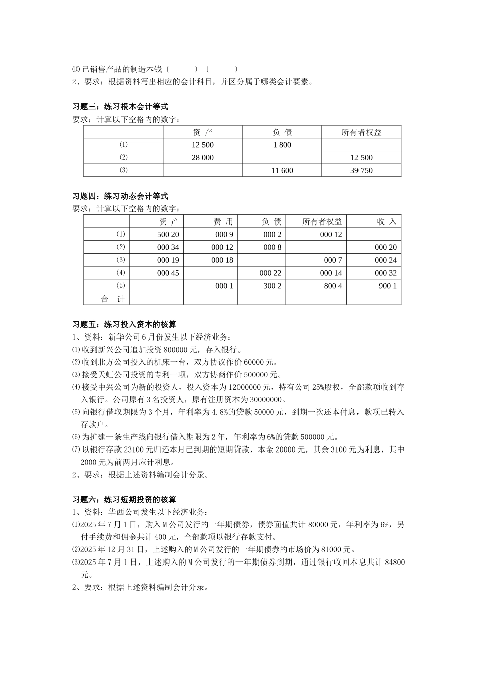 《会计学》经典习题_第2页