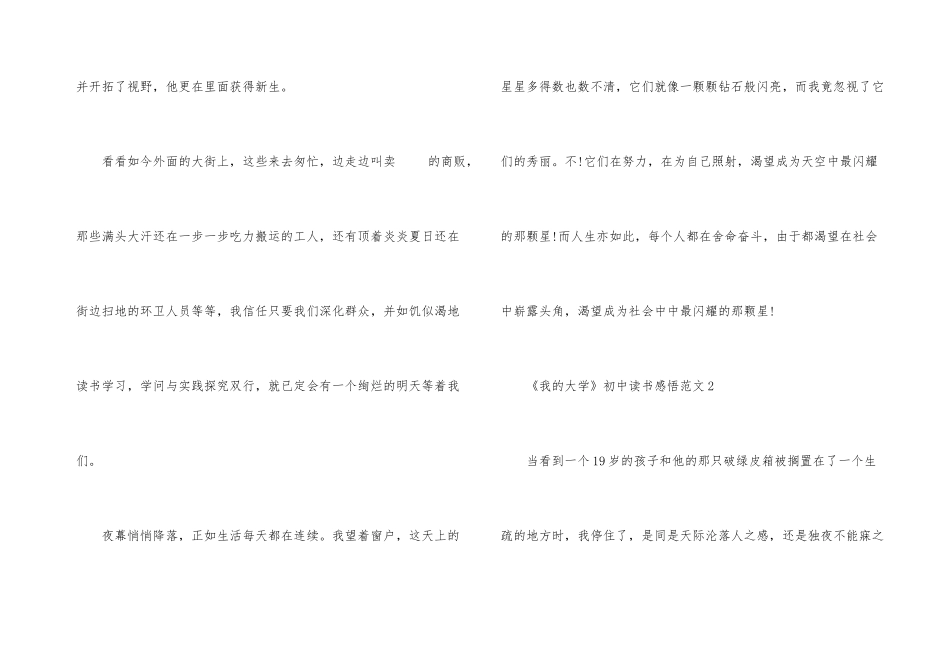 《我的大学》初中读书感悟_第3页