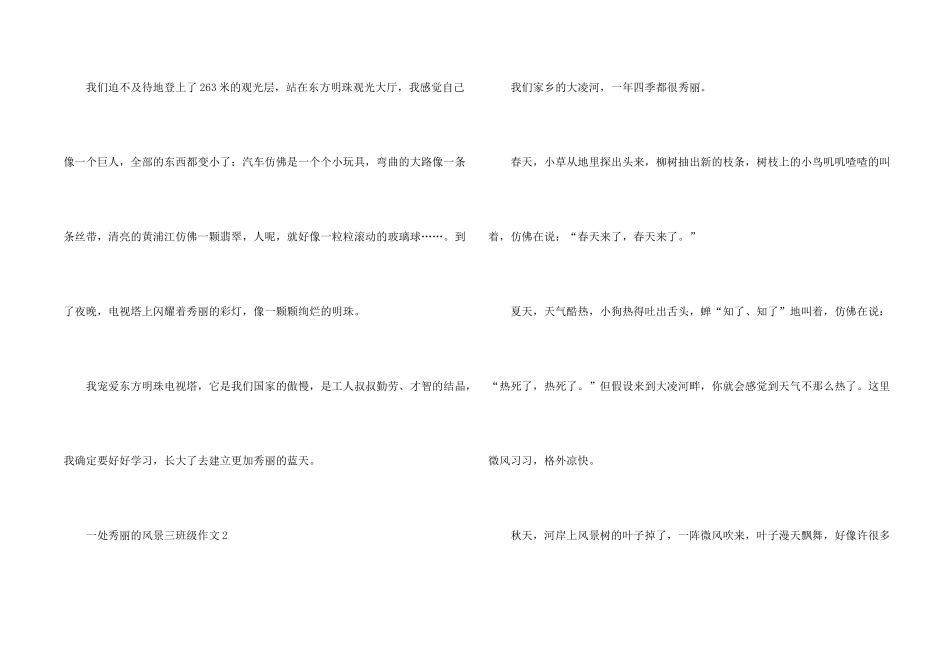 一处美丽的风景三年级300字_第2页