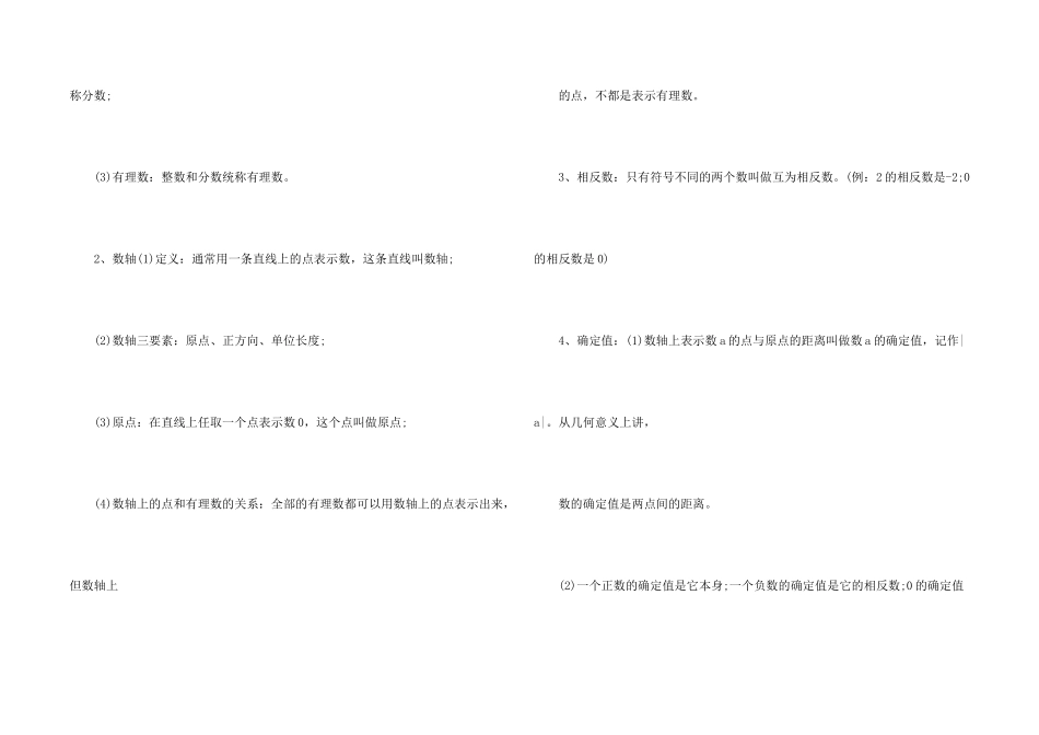 七年级上册数学知识点归纳_第2页