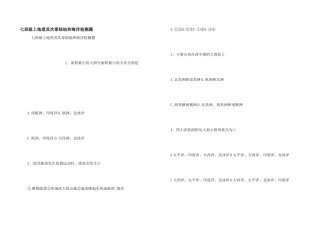 七年级上地理第二章陆地和海洋检测题