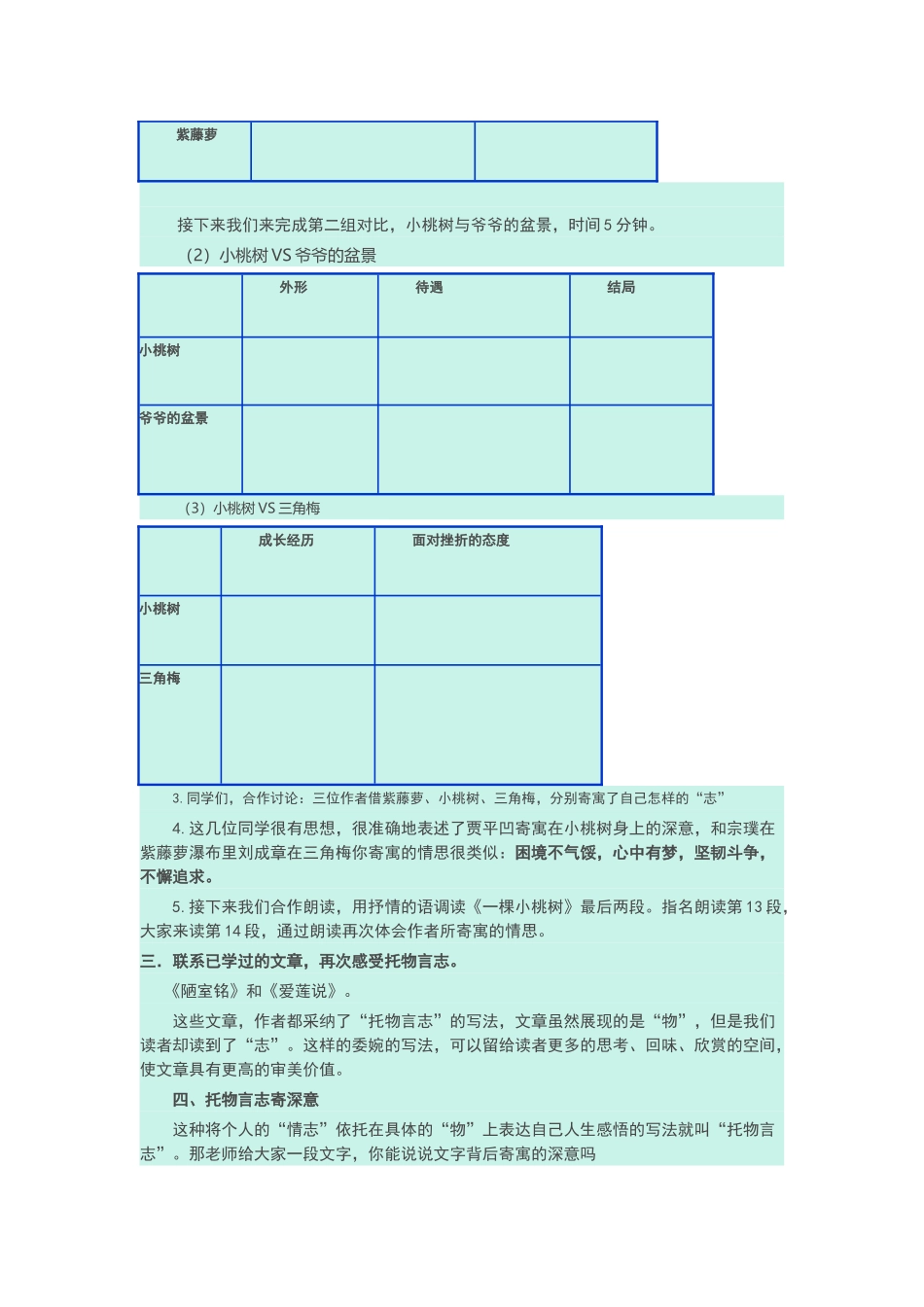 七年级下册第五单元群文阅读教学设计_第2页