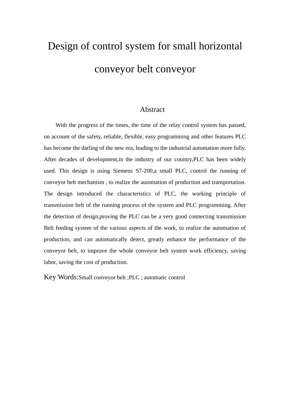 传送带控制系统设计和实现  机械制造专业_第2页