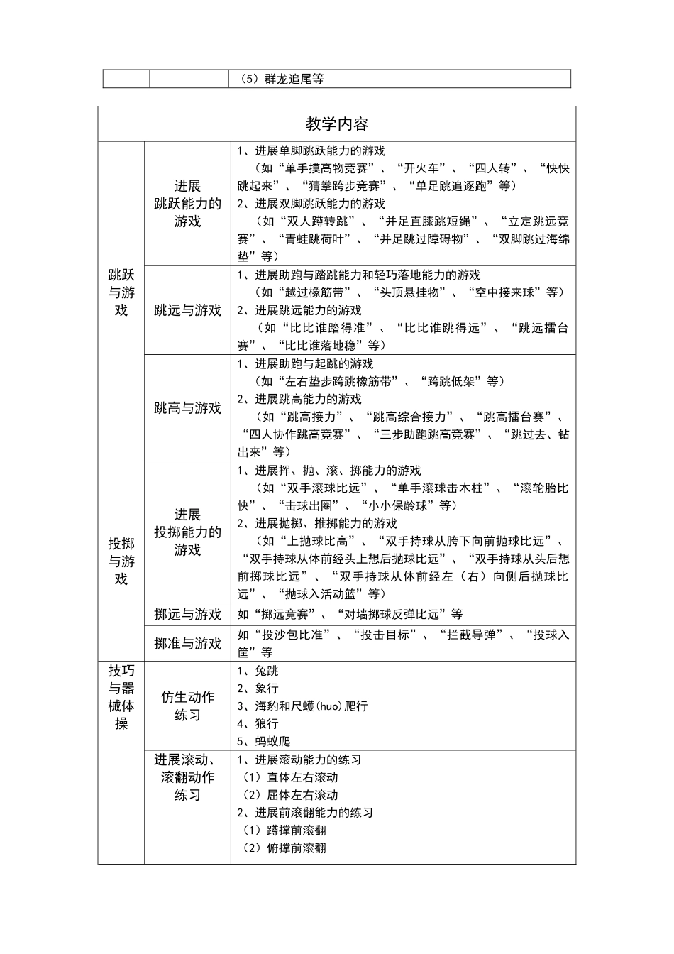 三-四年级体育教学内容_第2页