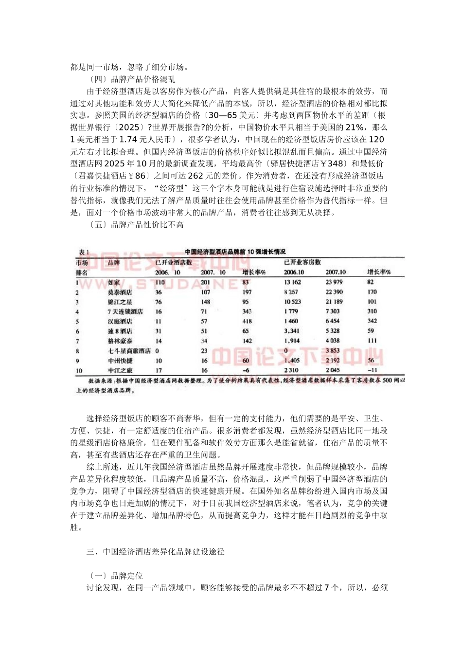 中国经济型酒店品牌差异化建设思考_第3页