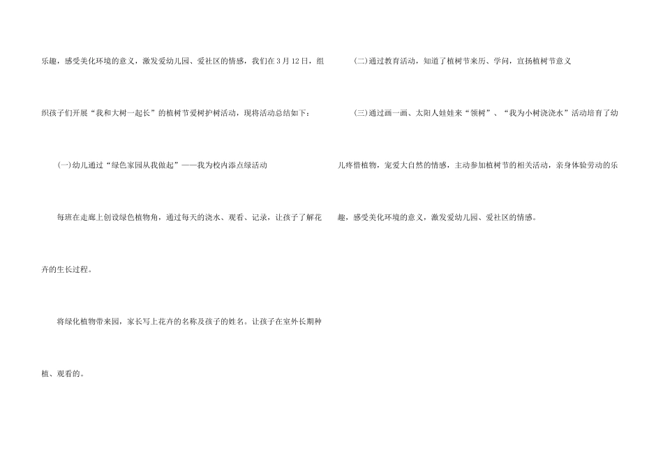 中心幼儿园植树节活动总结、幼儿园植树节活动小结_第3页
