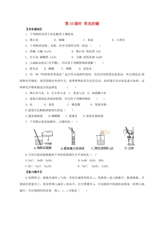 中考化学一轮复习-时-常见的碱对点精练