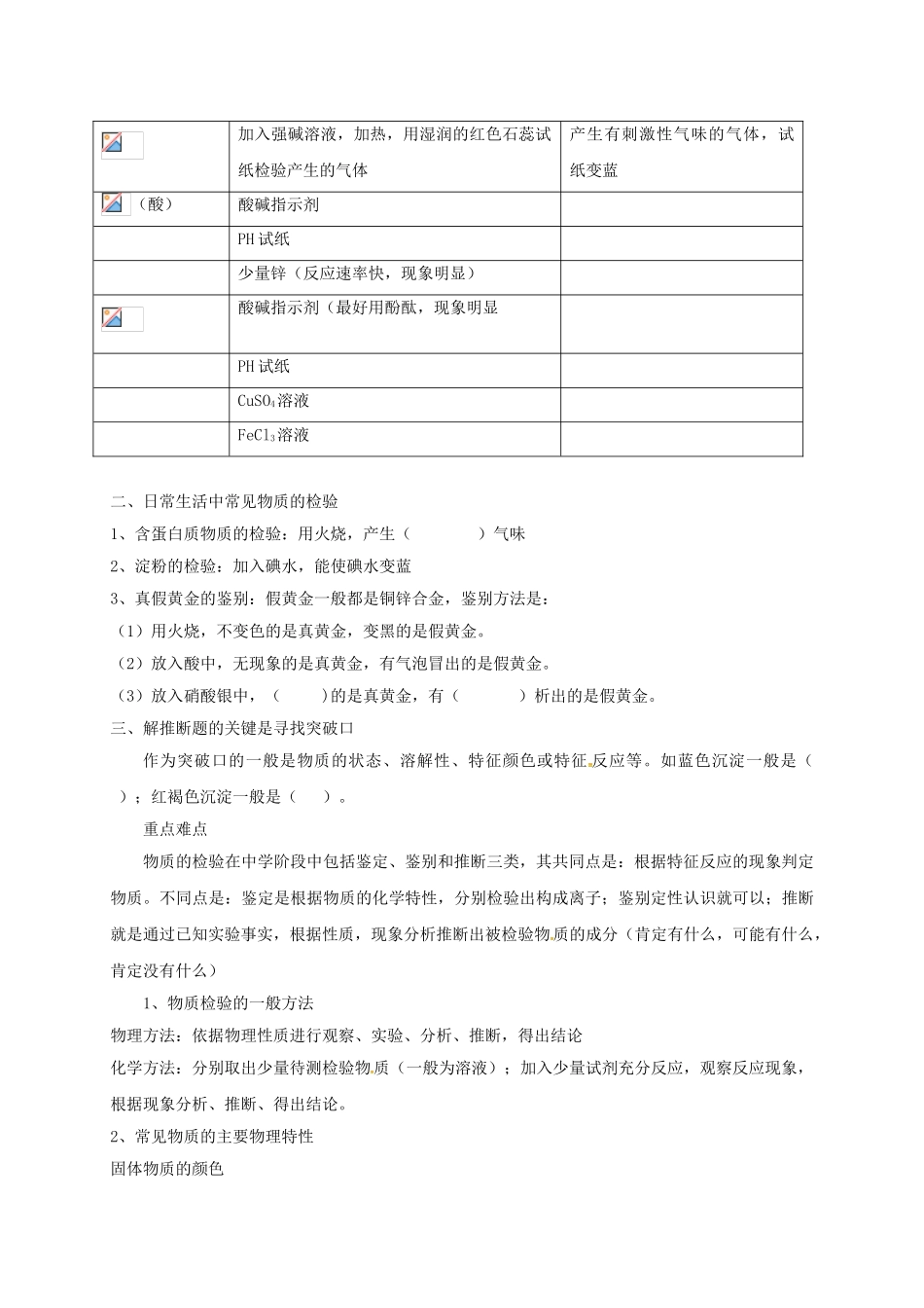 中考化学分类专项复习-物质的检验分离和提纯无答案_第2页