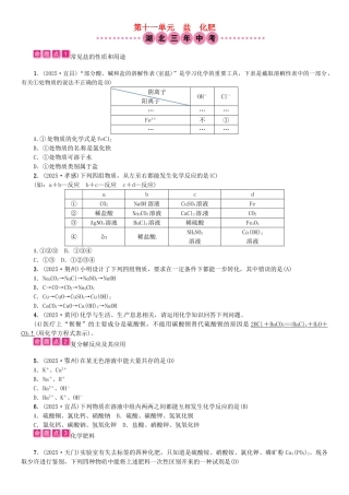 中考化学总复习-教材考点梳理--盐-化肥试题1