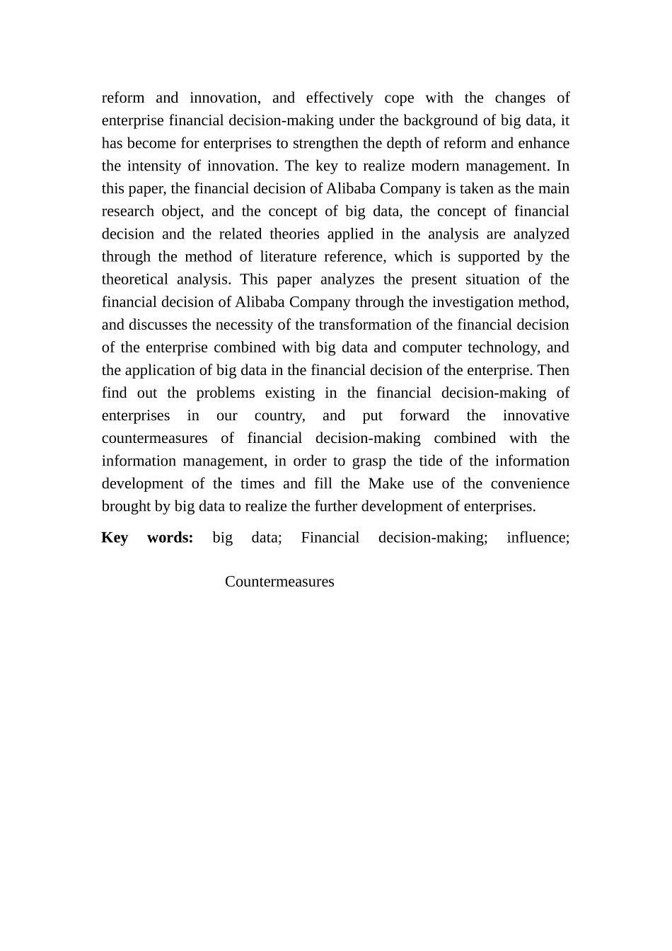 大数据对企业财务决策的影响及对策分析—以阿里巴巴集团为例   财务会计学专业_第2页